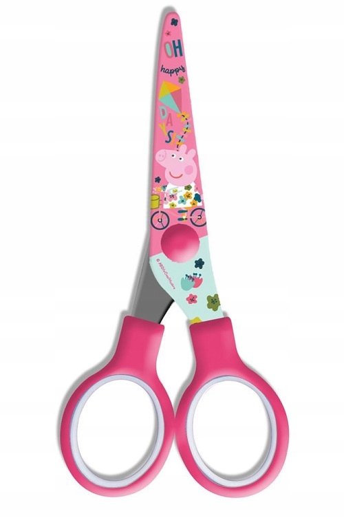 metalowe nożyczki szkolne świnka peppa