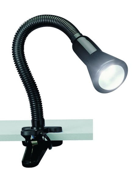 Trio T R I O Lampa na klipsie 1 x 40W E14, Czarny, seria 5028 (5028010-02) 