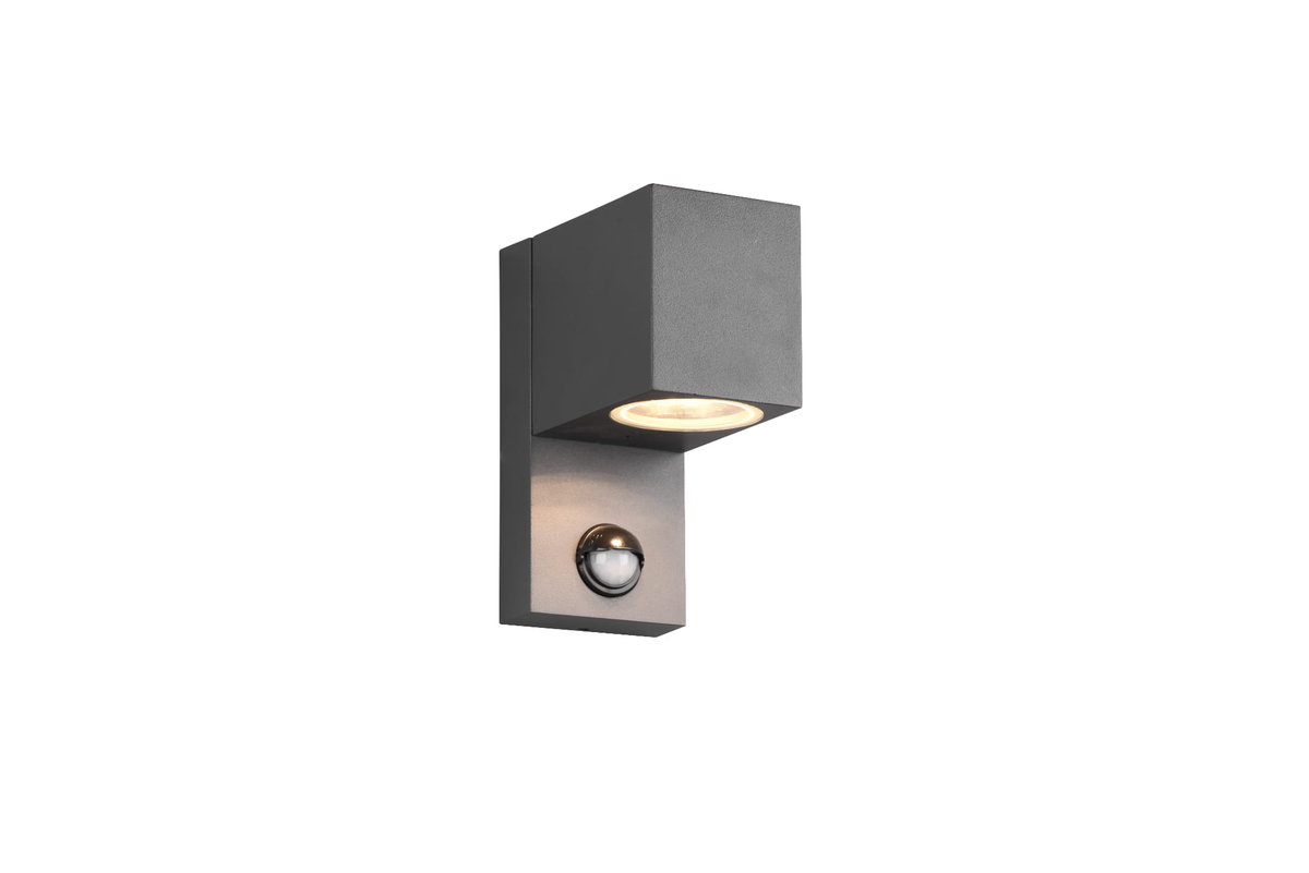 Trio Lighting Kinkiet Roya 1-pkt., czujnik, kątowy, antracyt