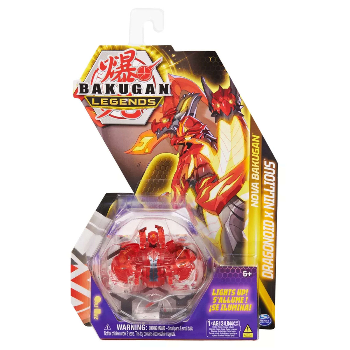 Bakugan Legends Nova Dragonoid x Nillious figurka świecąca + karty