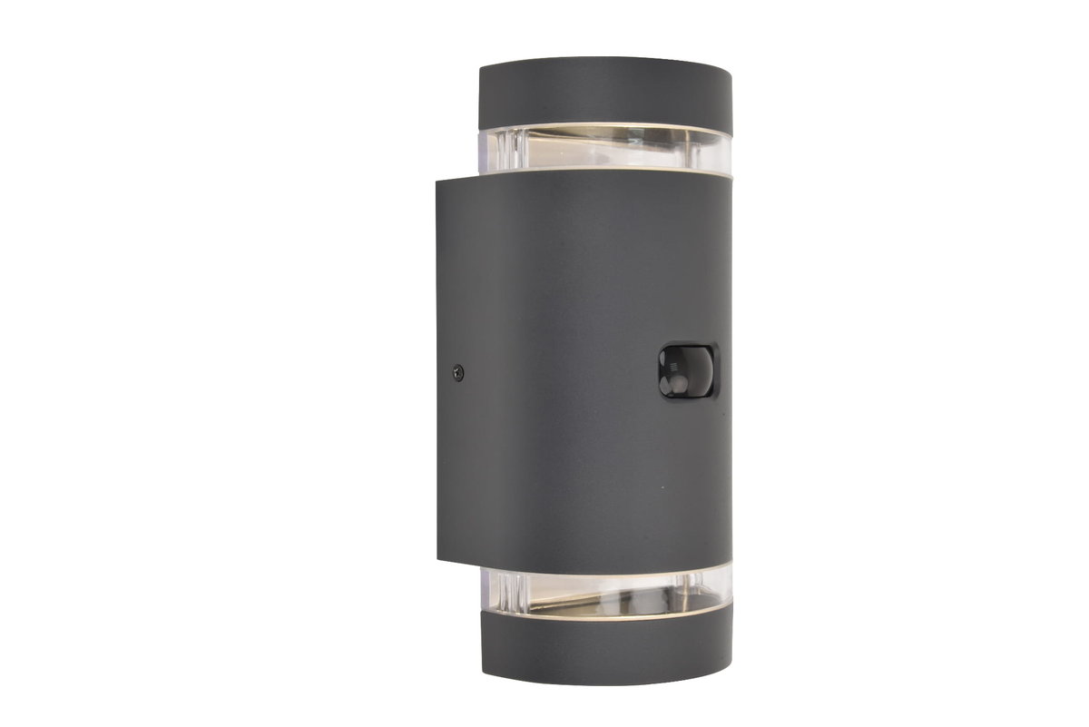 Eco-Light Kinkiet zewnętrzny Focus, 2-pkt. antracyt czujnik