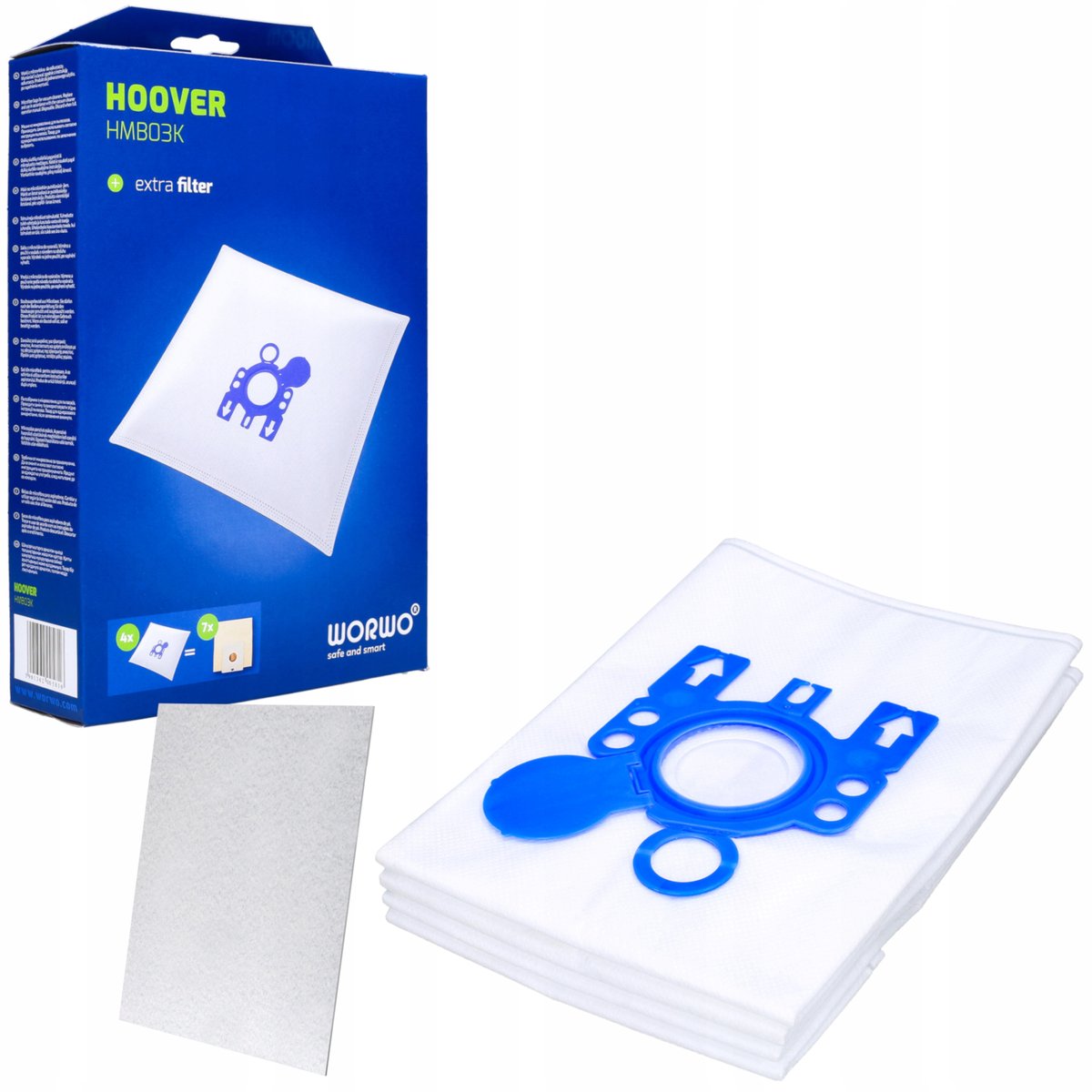 4x WORKI + FILTR DO HOOVER TELIOS PLUS TE80PET 011