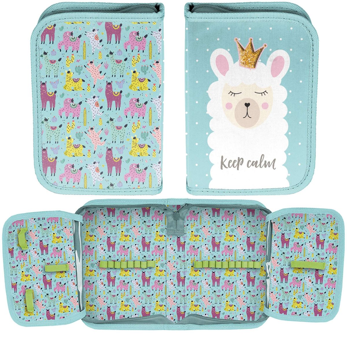 Paso Piórnik bez wyposażenia rozkładany Kolorowy Lama