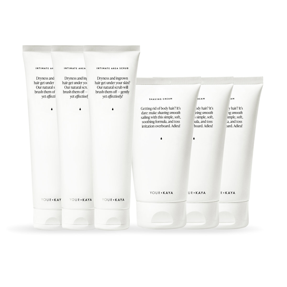 Your KAYA, Peeling i krem do golenia, 2x3 szt.