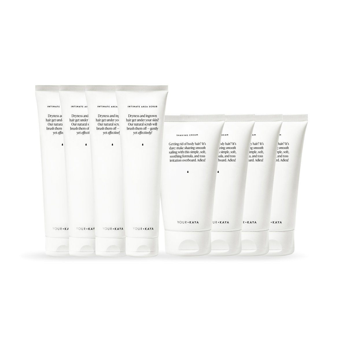 Your KAYA, Peeling i krem do golenia, 2x4 szt.