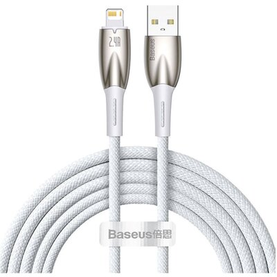 Baseus Glimmer Series kabel z szybkim ładowaniem USB-C - Lightning 480Mb/s 2.4A 2m biały