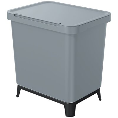 ŚMIETNIK KOSZE NA ŚMIECI SYSTEMA 2W1 SMOOTH GRAY