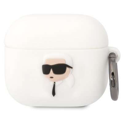 Etui / Pokrowiec Karl Lagerfeld 3D Logo NFT Karl Head na Airpods 3 (KLA3RUNIKH) białe
