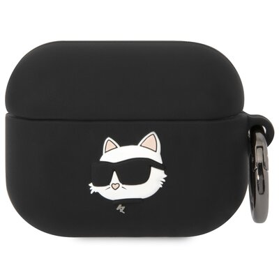 Karl Lagerfeld etui do Airpods Pro KLAPRUNCHK czarne 3D Silicone NFT Karl