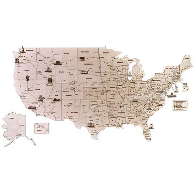 Zabawka drewniana WOOD TRICK Theme 3D USA Wooden map WDTK072 (100 elementów)