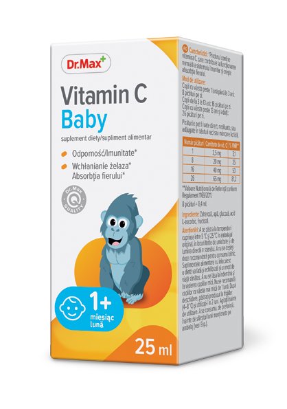 Dr.Max, Vitamin C Baby Suplement diety, 25 ml