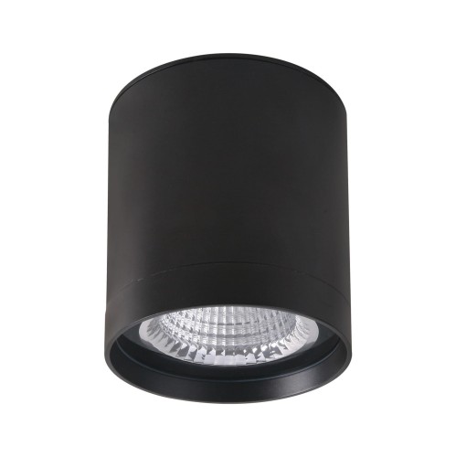 Italux Spot LAMPA sufitowa VETRA OWG-705R/BF-WW metalowa OPRAWA plafon LED 40W 3000K tuba łazienkowa IP65 czarna OWG-705R/BF-WW