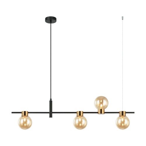 Lampa wisząca BLETTER PND-5225-4-BK-AMB Italux