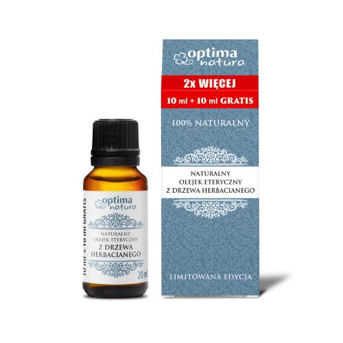 OPTIMA NATURA Naturalny olejek eteryczny z drzewa herbacianego, 10ml+10ml