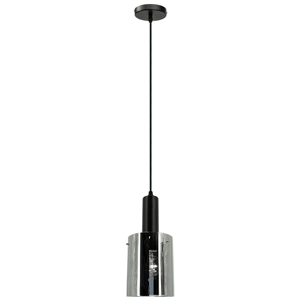 Loftowa lampa wisząca Lara ELM2021/1 BL 8C Elem tuba czarna chrom