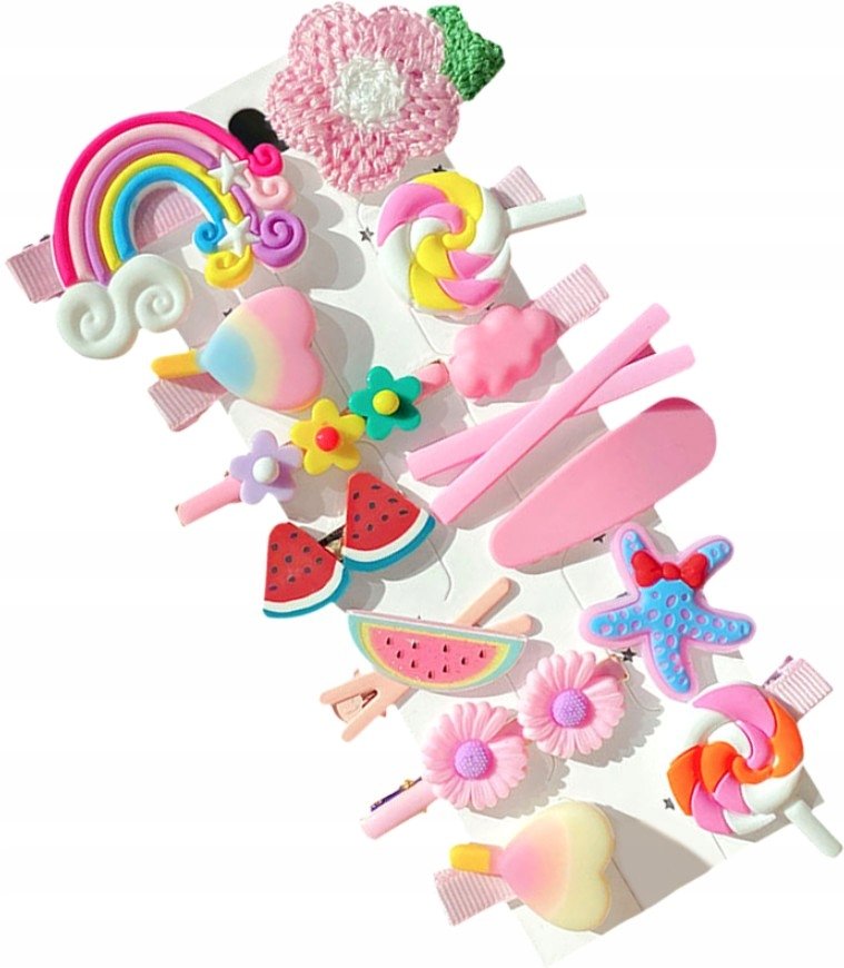 edibazzar, Zestaw dziecięcych spinek wsuwek do włosów, 14 szt.