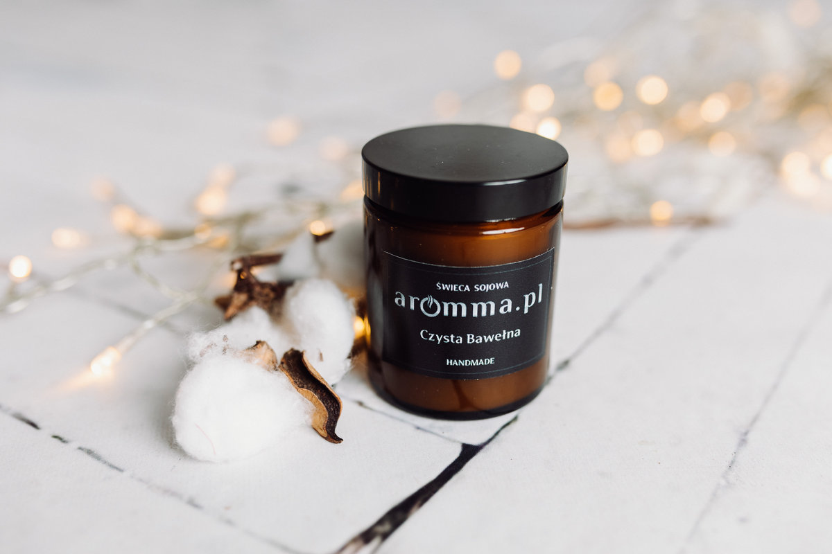 Świeca zapachowa sojowa Czysta Bawełna Aromma 180 ml - POCZUJ WIOSNĘ!