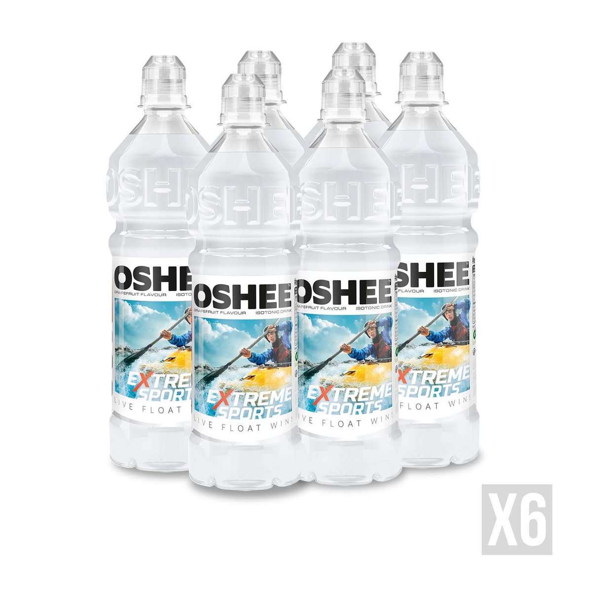 6x OSHEE Isotonic Drink grejpfrut 750 ml