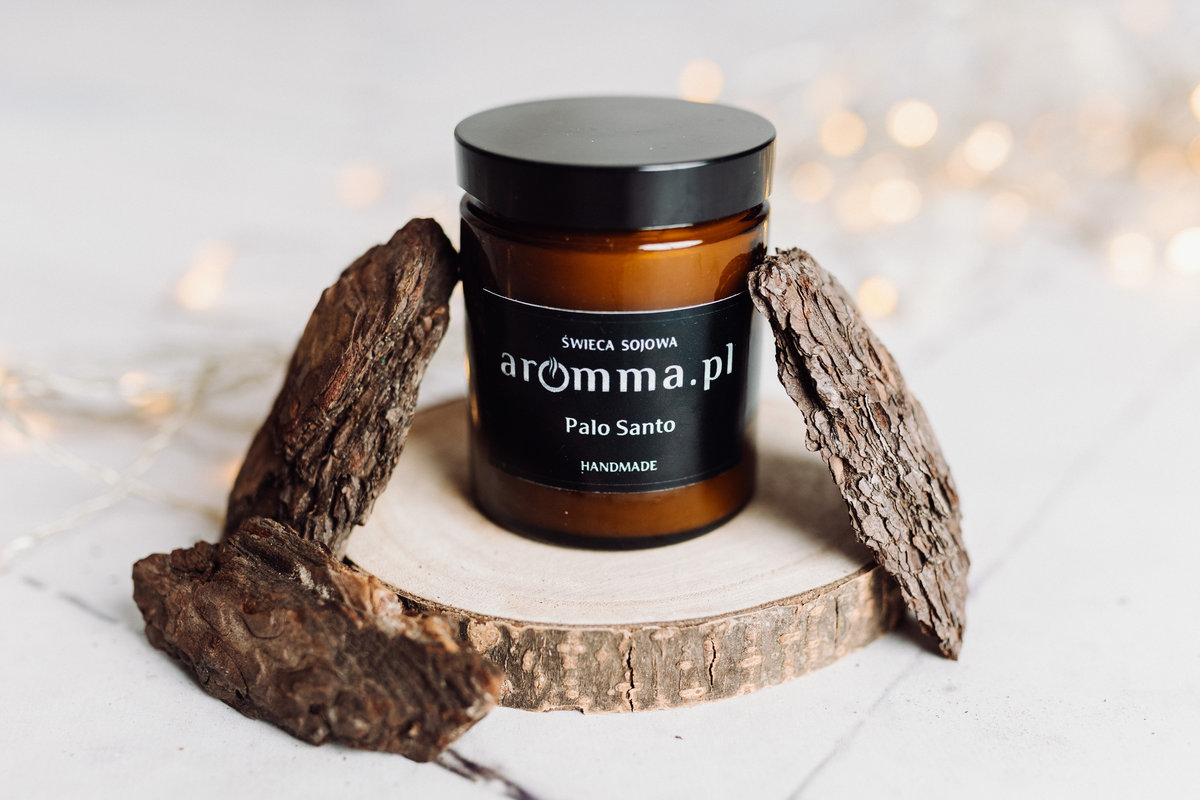 Świeca PALO SANTO Aromma 180 ml UNIKALNE DRZEWO!