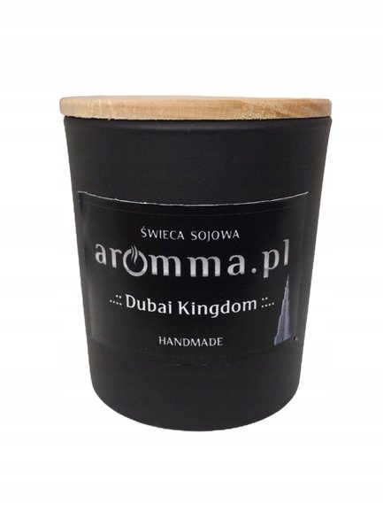 Świeca Sojowa Aromma - ..::Dubai Kingdom::.. 180 ml z wieczkiem - 100% naturalna