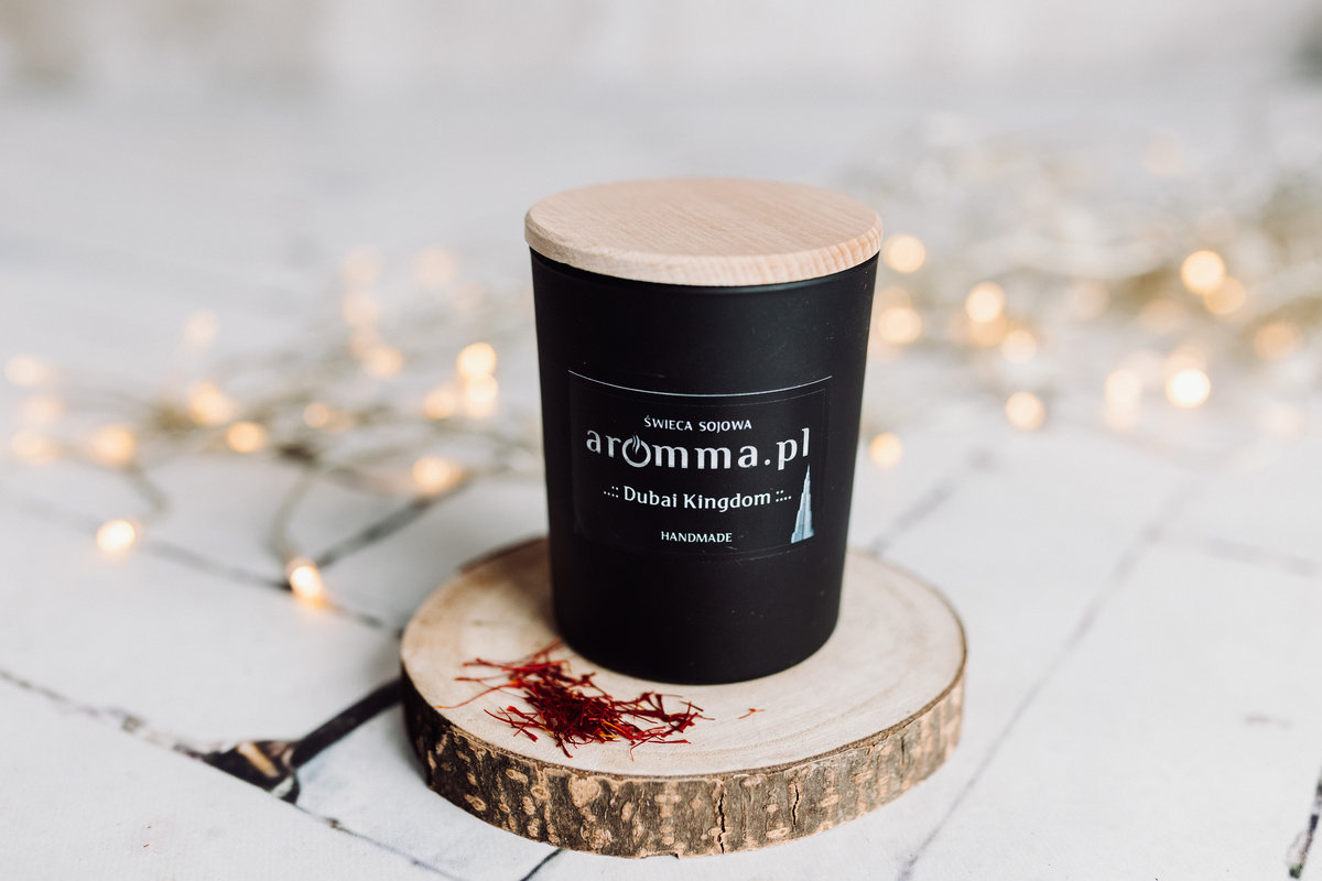 Świeca Sojowa Aromma - ..::Dubai Kingdom::.. 300 ml z wieczkiem - 100% naturalna