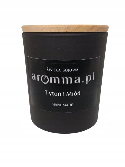 Świeca Sojowa Aromma - Tytoń i Miód 180 ml - NUTA MARYNARSKA - NATURALNA 100% EKO