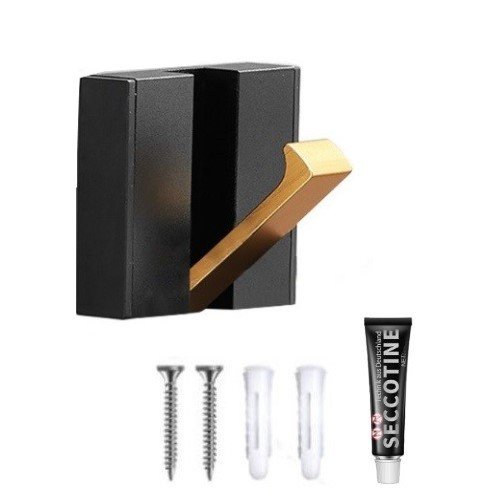 Wieszak Haczyk Na Ręcznik Łazienkowy Składany Loft Alu Klej Złoty 1