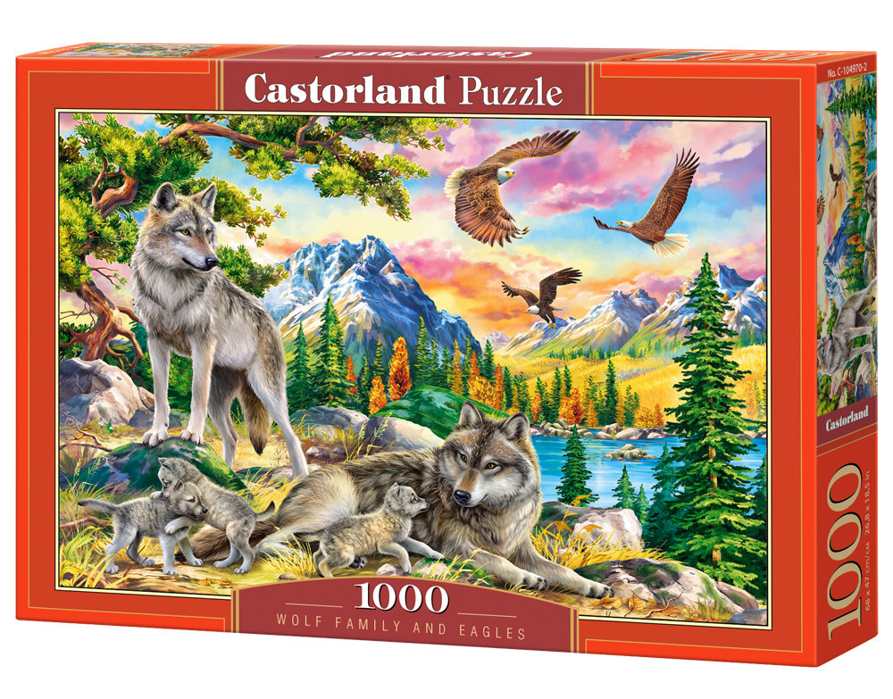 puzzle 1000 el. wolf family and eagles