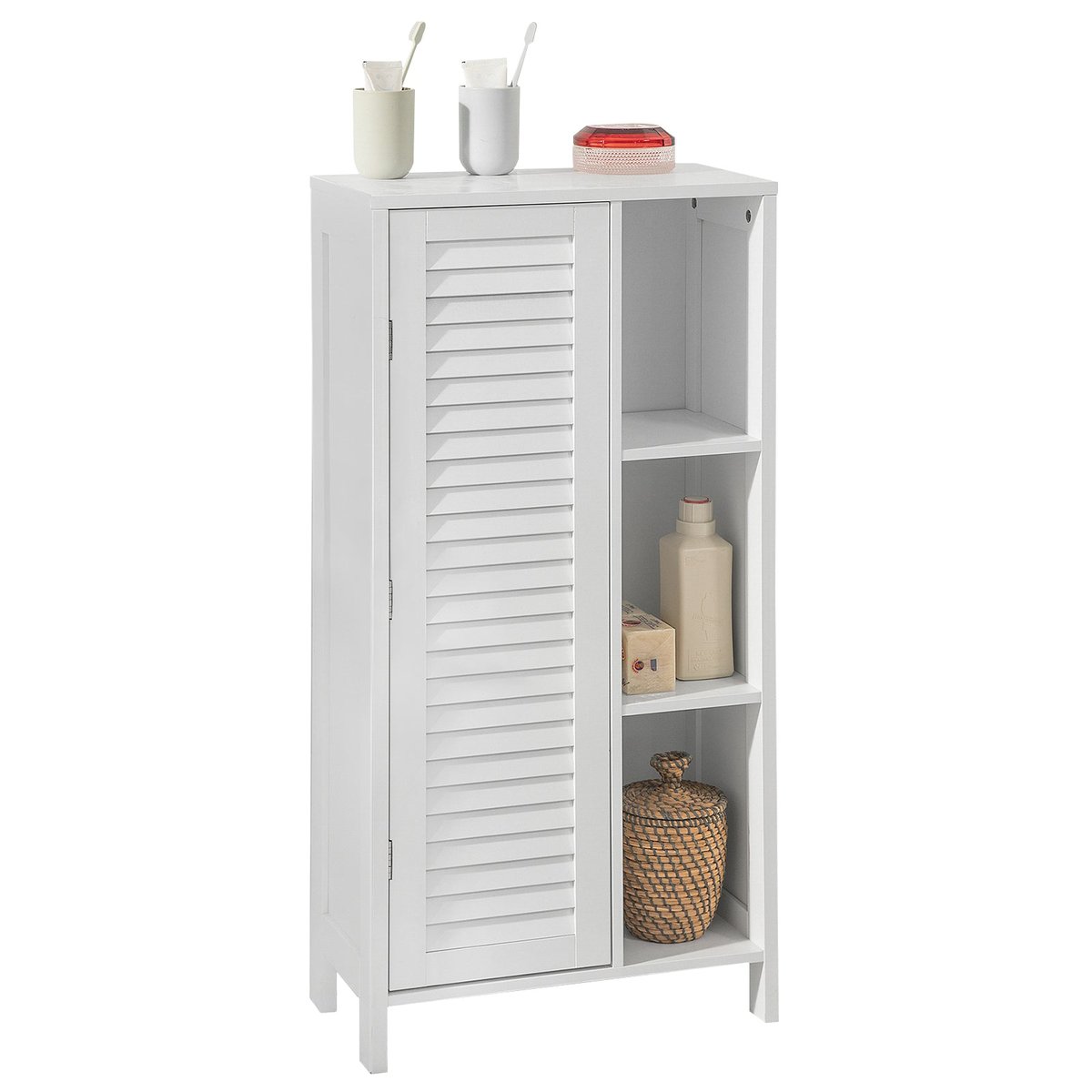 SoBuy Wąska szafka łazienkowa Sideboard BZR39-W