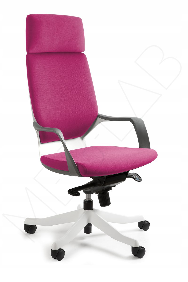Biurowy fotel obrotowy nowoczesny design różowy