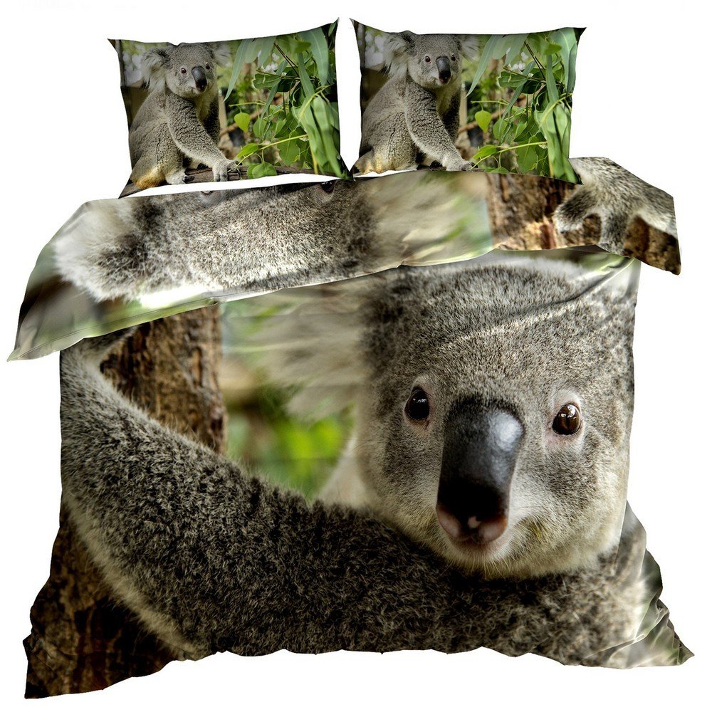 Pościel 3D bawełna satyna 140x200cm MIŚ KOALA