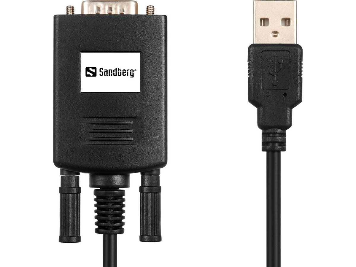Redukcja Sandberg USB Serial port 9pin 133-08) Srebrna