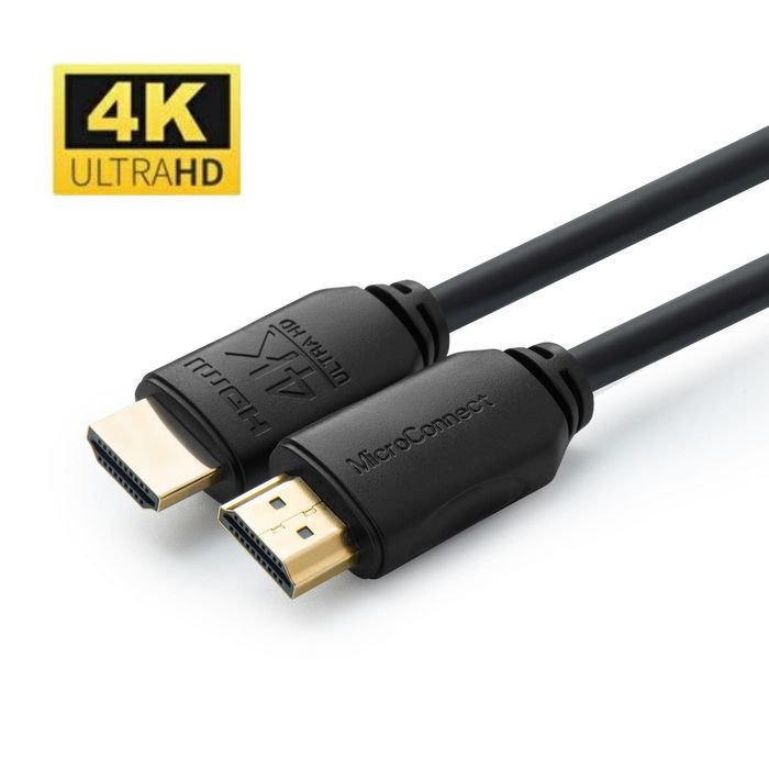 MicroConnect MC-HDM19190.5V2.0, kabel HDMI 2.0 4K, 60Hz, 18Gb/s, czarny 0,5m