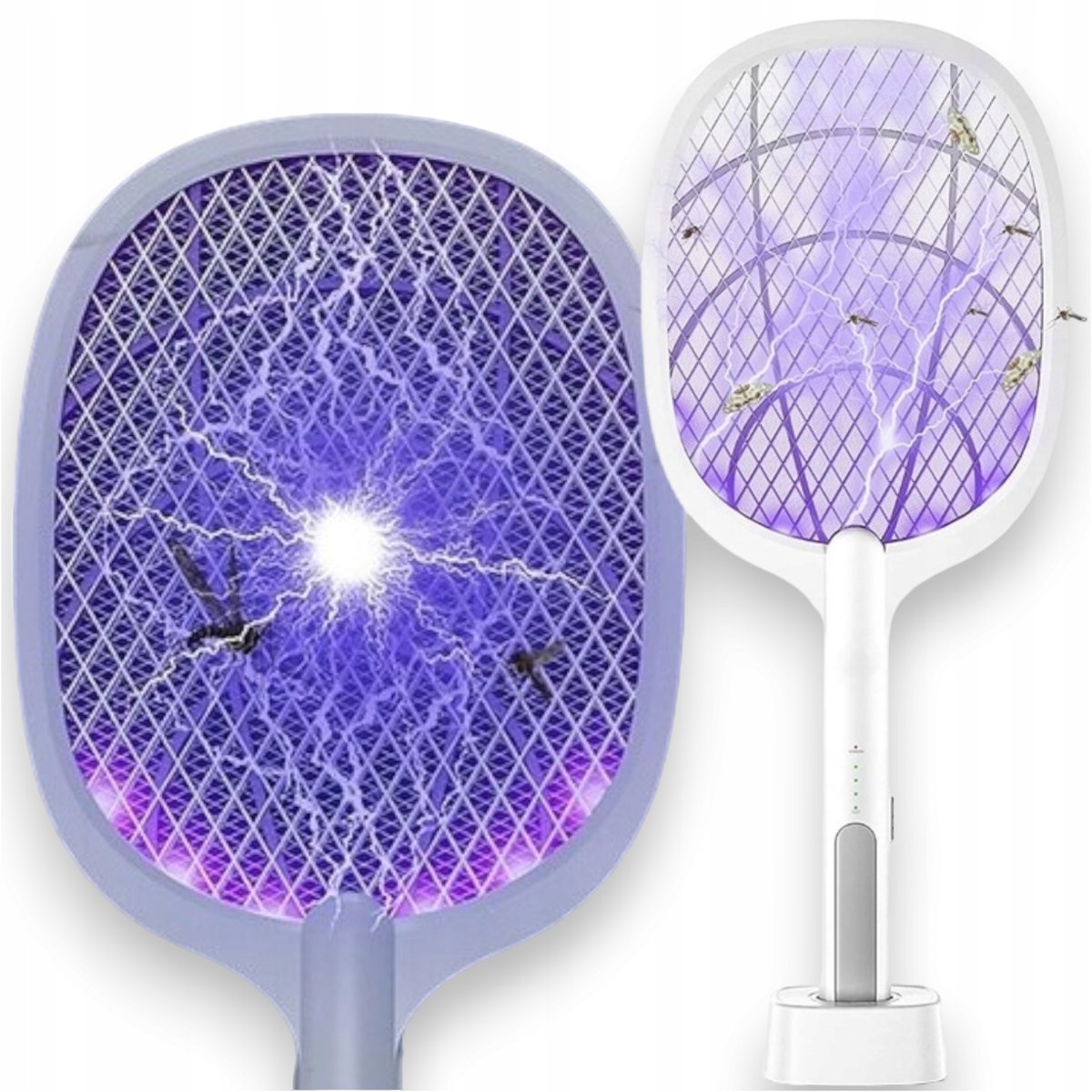 Łapka Elektryczna Packa Na Muchy Owady Lampa Uv