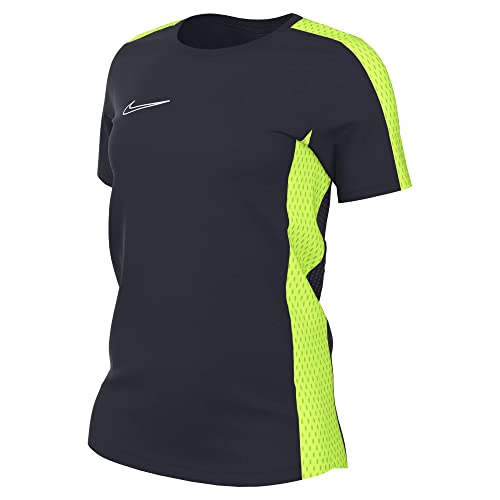 Nike Krótki rękaw Soccer Top W Nk Df Acd23 Top Ss, obsydian/Volt/White, DR1338-452, L
