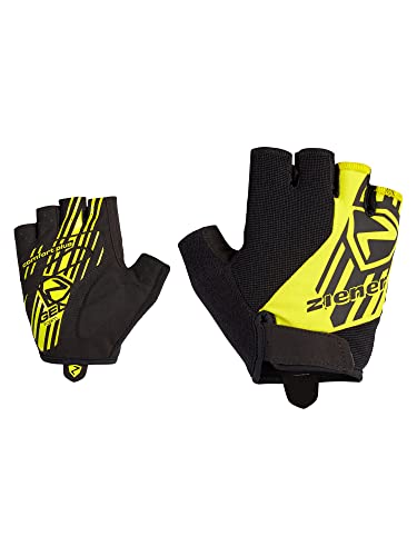 Ziener Męskie rękawiczki Crispin do jazdy na rowerze górskim, krótkie palce, oddychające, amortyzujące, jasnozielone, rozmiar 8,5