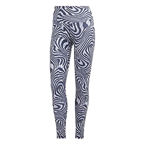 adidas Damskie legginsy (7/8) Yga ESS AOP 78, Legend Ink/Silver Violet, HT5450, XS