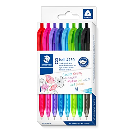 STAEDTLER 4230 MC8 wysuwany długopis tęczowy - różne kolory (8 sztuk)