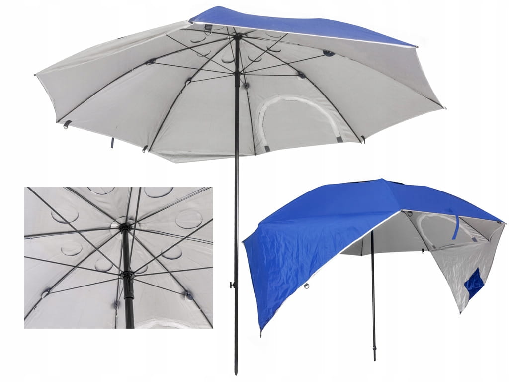 Duży przeciwsłoneczny parasol plażowy składany