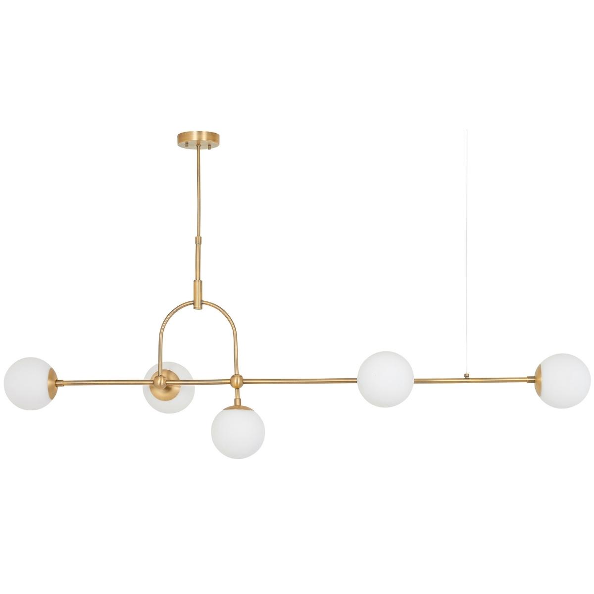 Lampa wisząca L&-191893 Light& art deco kule szklane mosiądz biały