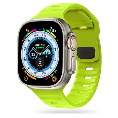 Pasek do APPLE WATCH 4 / 5 / 6 / 7 / 8 / SE / ULTRA (42 / 44 / 45 / 49 MM) Tech-Protect Iconband Line limonkowe