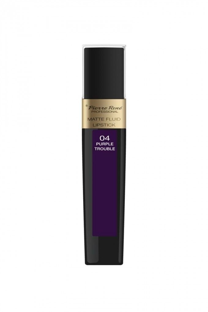 Pierre Rene MATTE FLUID LIPSTICK Płynna pomadka do ust 04 PURPLE TROUBLE 6ML