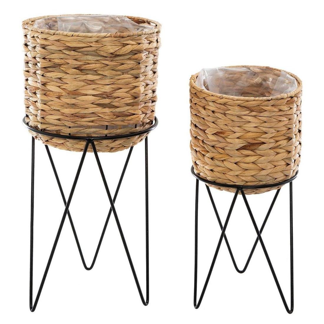 Komplet kwietników z osłonkami z trawy morskiej 2 sztuki w komplecie