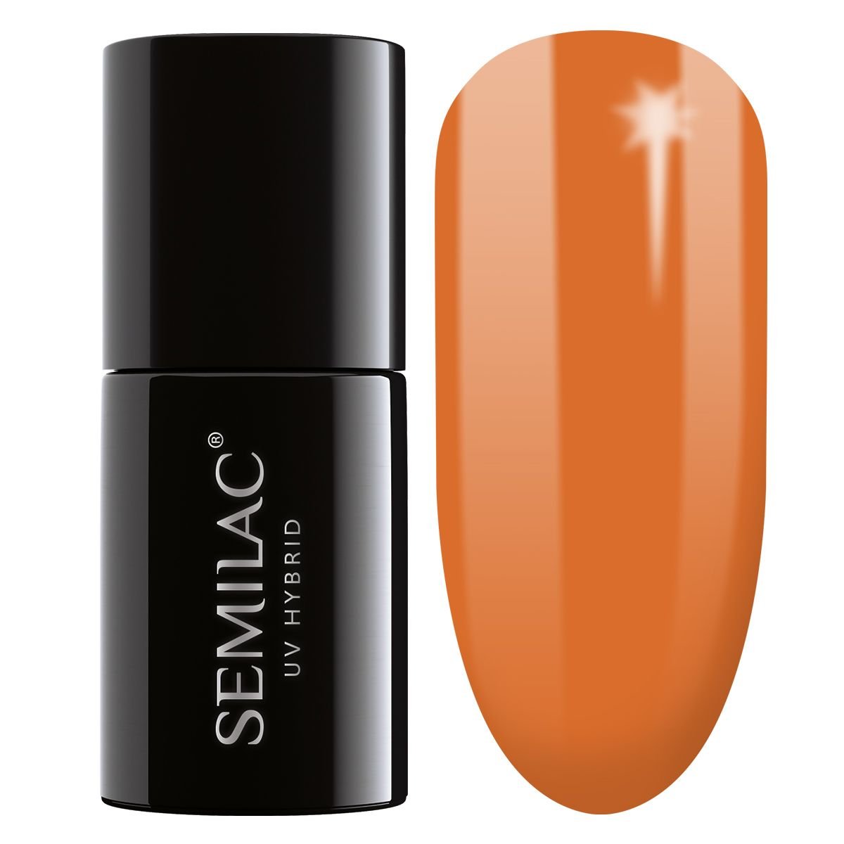 Semilac UV HYBRID 7 ML LEGENDARY SIX BY MARGARET NR 528 ORANGE