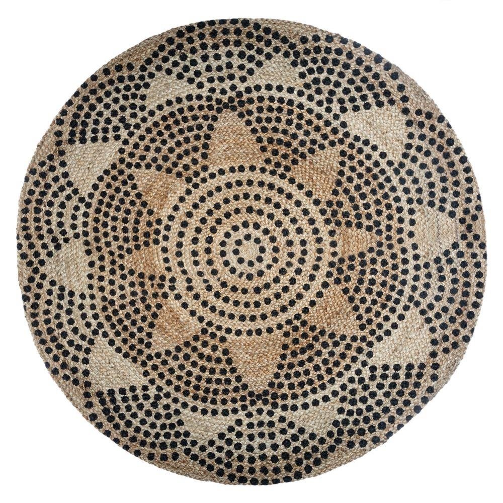 Okrągły dywan jutowy 120 cm wzór 2 163954B