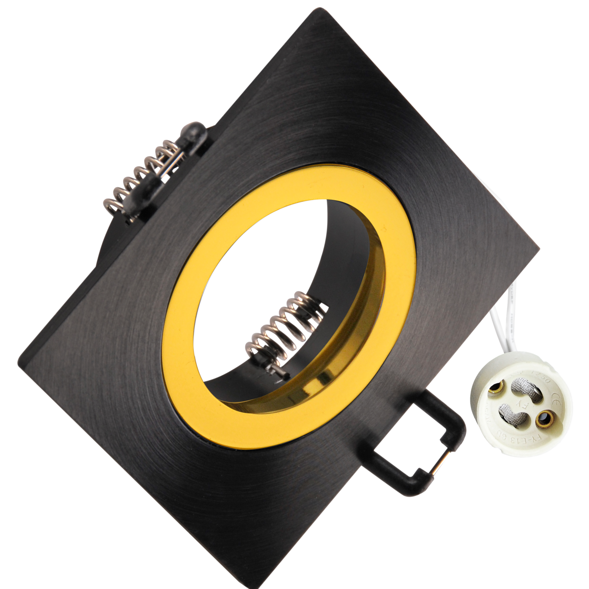 Oczko podtynkowe FEBE GU10 czarno-złote 323361 GOLDLUX