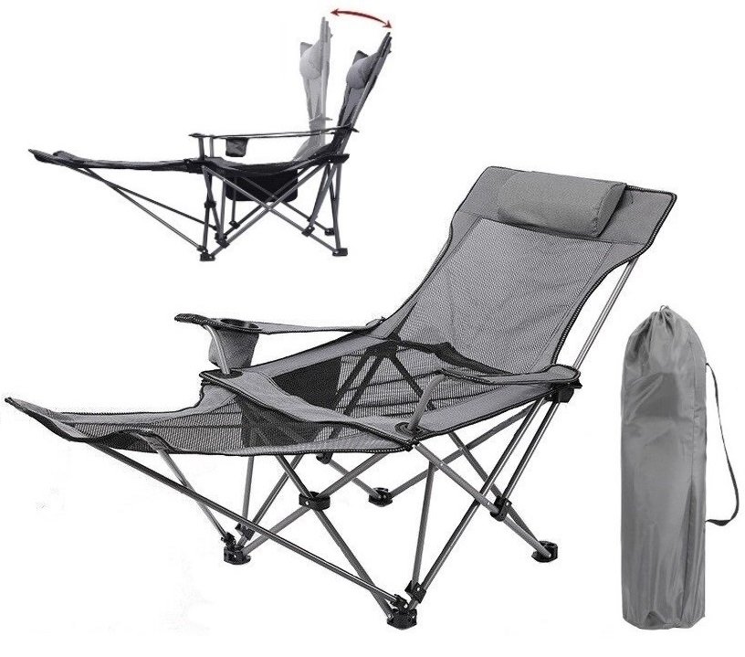 Krzesło Leżak Plażowy Wędkarski Turystyczny Składany 4W1