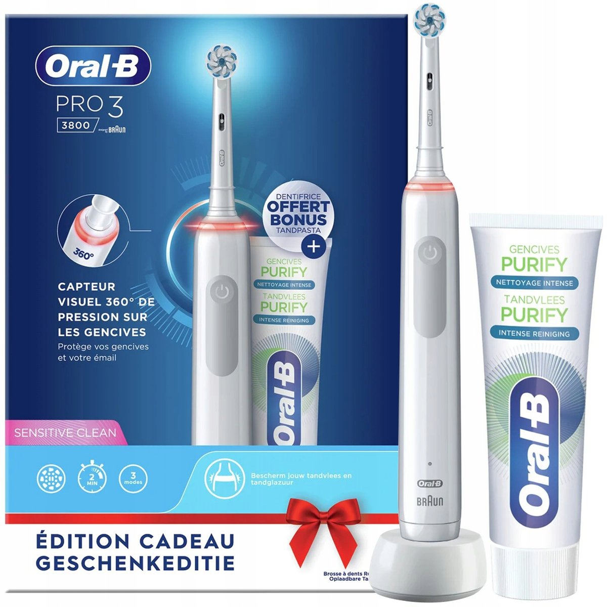 Szczoteczka Oral-B Pro 3 3800 Biała Gift Edition