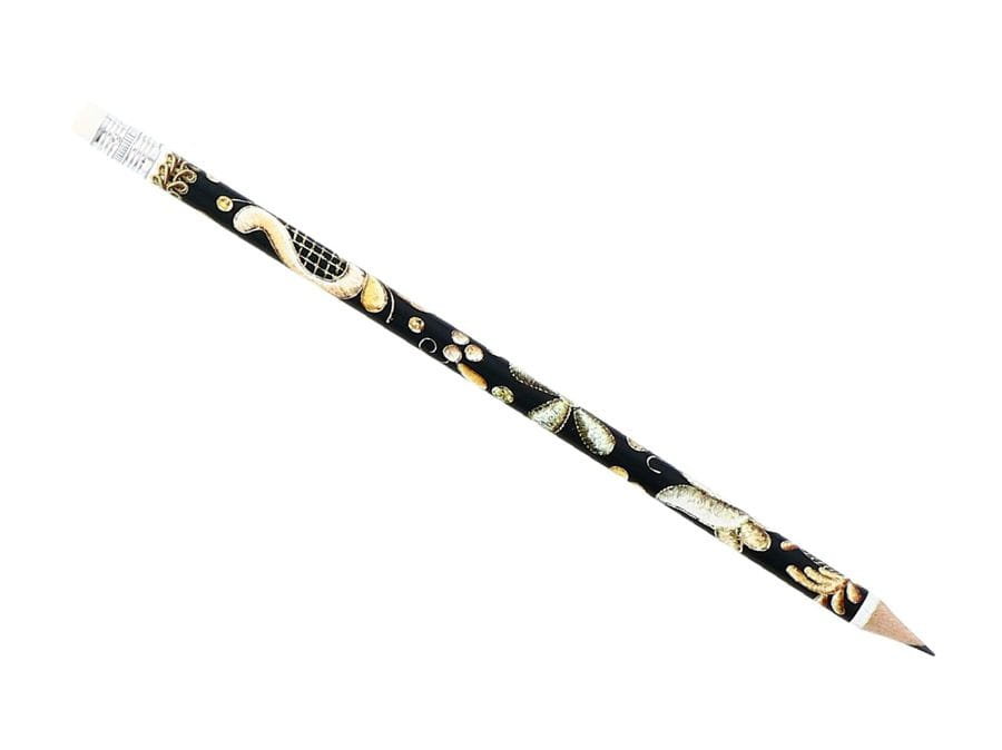 Ołówek folk - wzory kaszubskie - złotnica