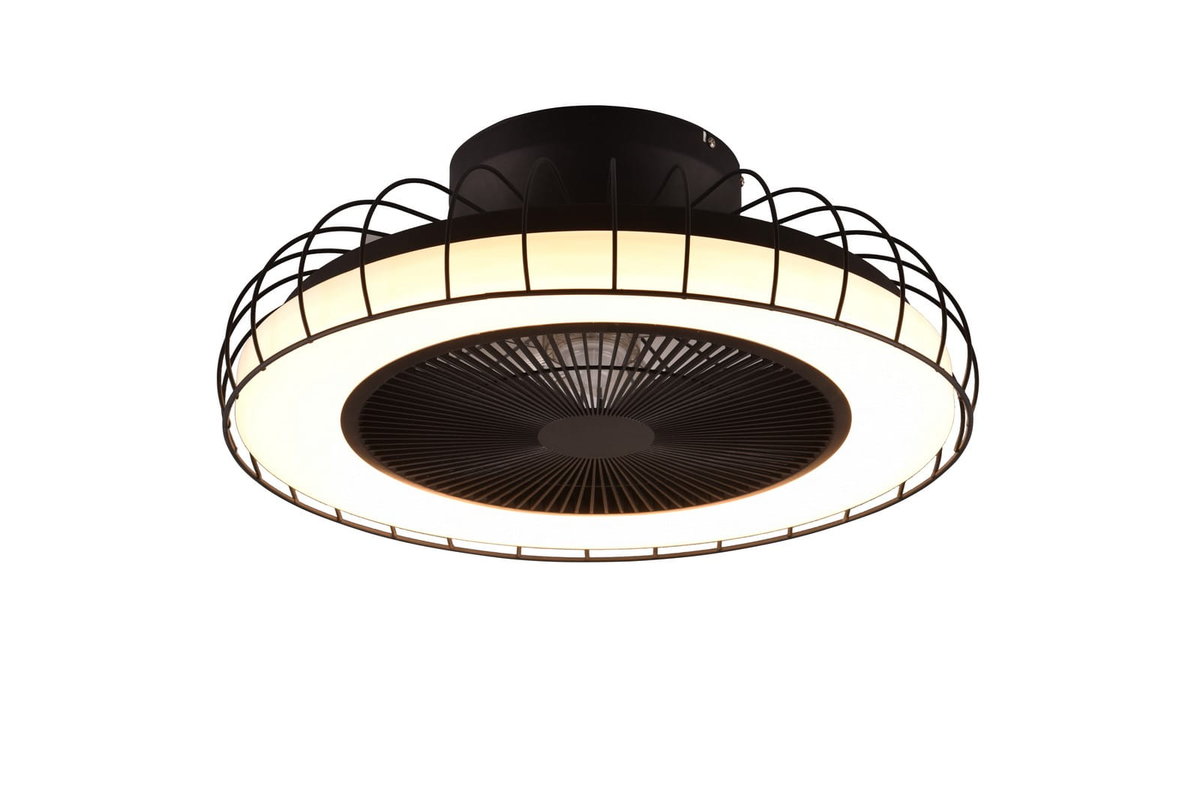 Wentylator sufitowy z lampą LED SANDFJORD R64122132 czarny